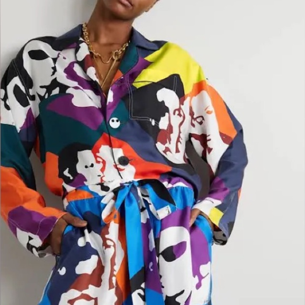 AZ FACTORY Kiss Print Pajama Shirt‎
